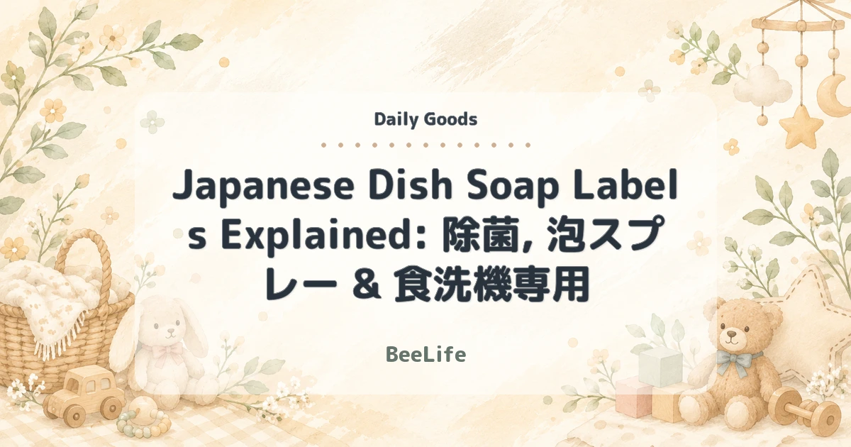 Japanese Dish Soap Labels Explained: 除菌, 泡スプレー & 食洗機専用