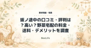 【2026年】坂ノ途中の口コミ・評判は？高い？野菜宅配の料金・送料・デメリットを調査