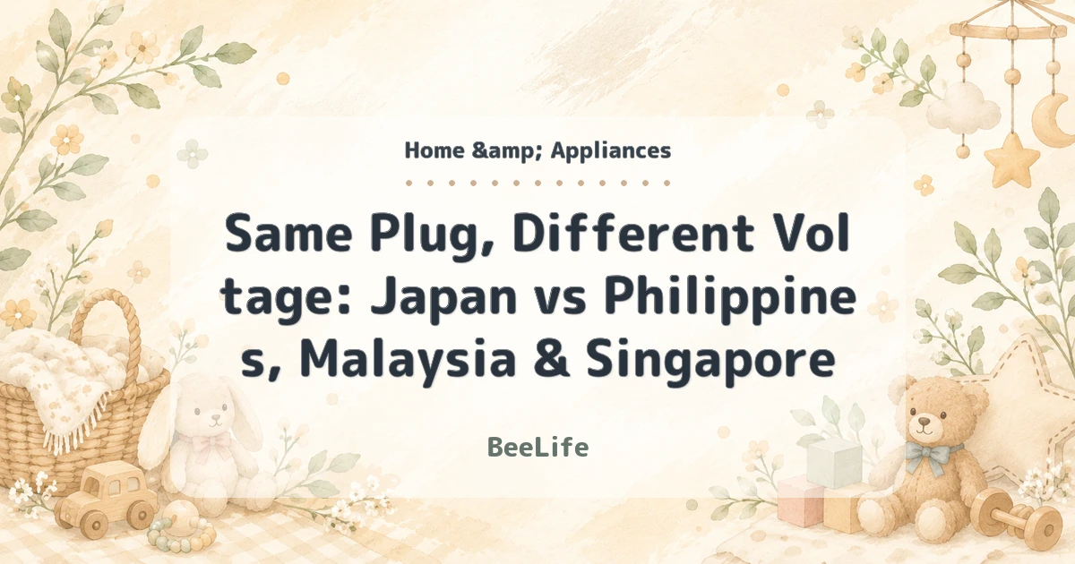 Same Plug, Different Voltage: Japan vs Philippines, Malaysia & Singapore