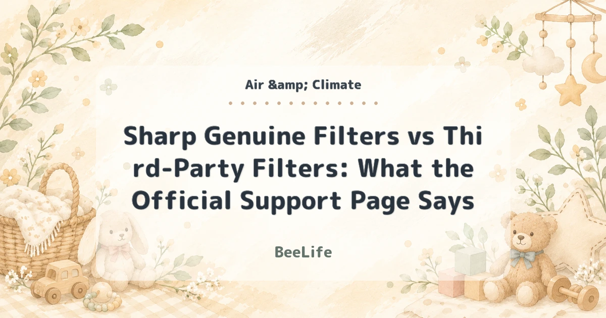 Sharp Genuine Filters vs Third-Party Filters: What the Official Support Page Says
